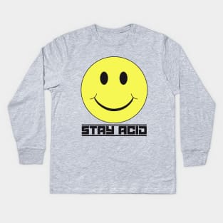 STAY ACID (Symiley #3) Kids Long Sleeve T-Shirt